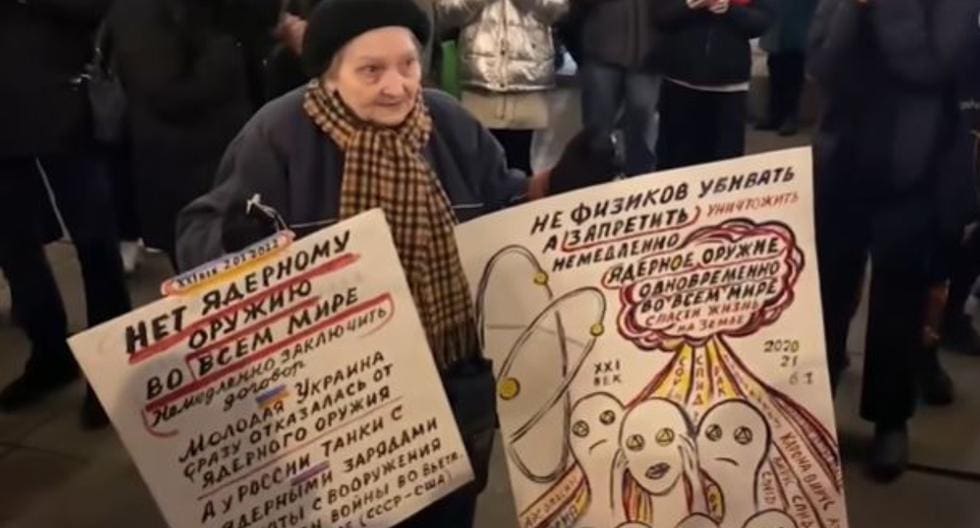 Idosa russa detida em protesto contra a invasão à Ucrânia