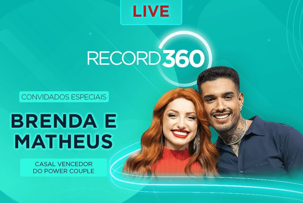 Brenda e Matheus são os convidados do ‘Record 360’