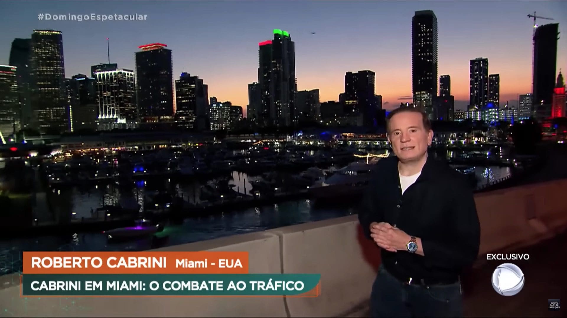 Grande reportagem exclusiva: Cabrini em Miami no combate ao crime