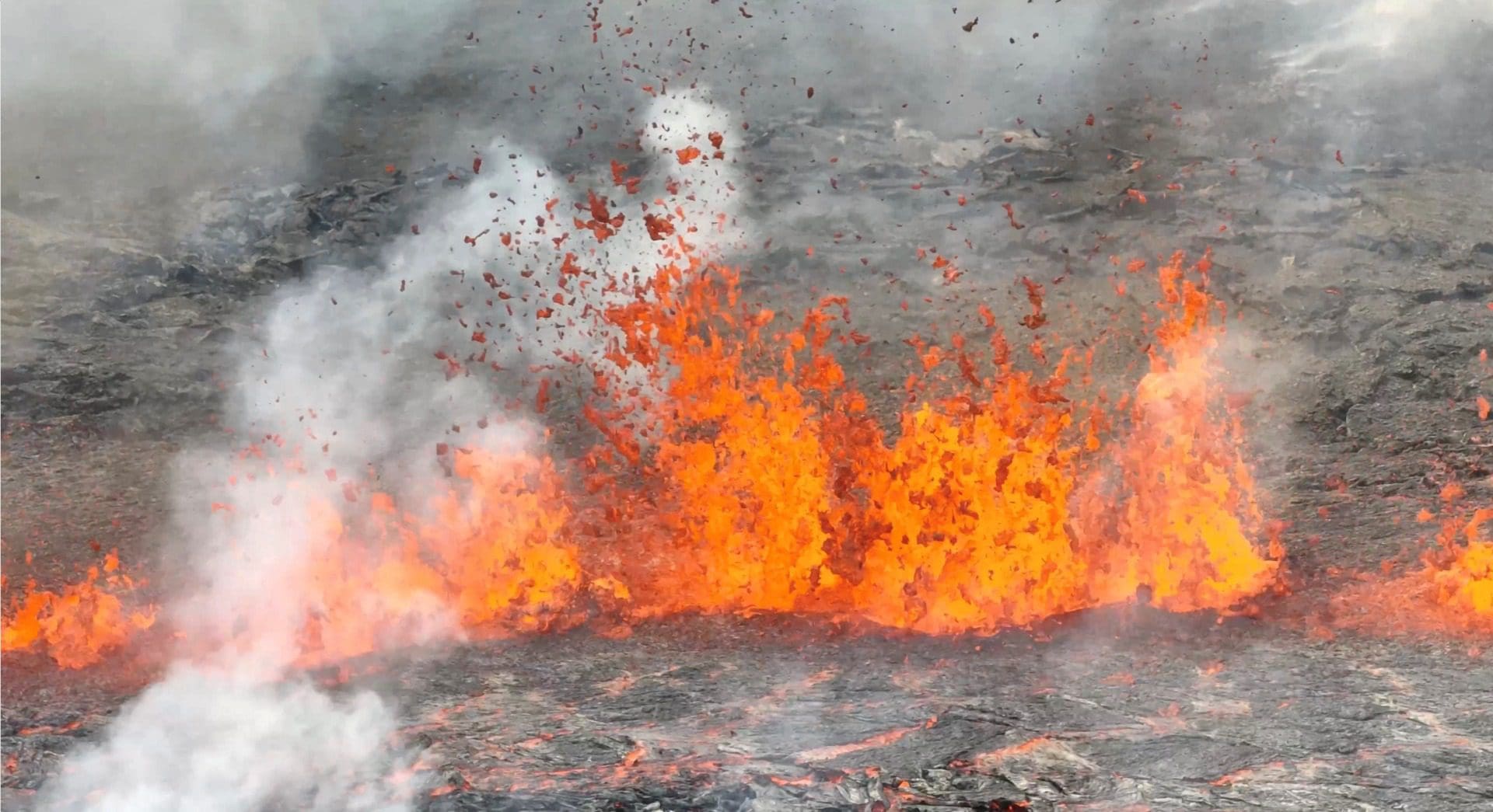 Vulcão em erupção na Islândia