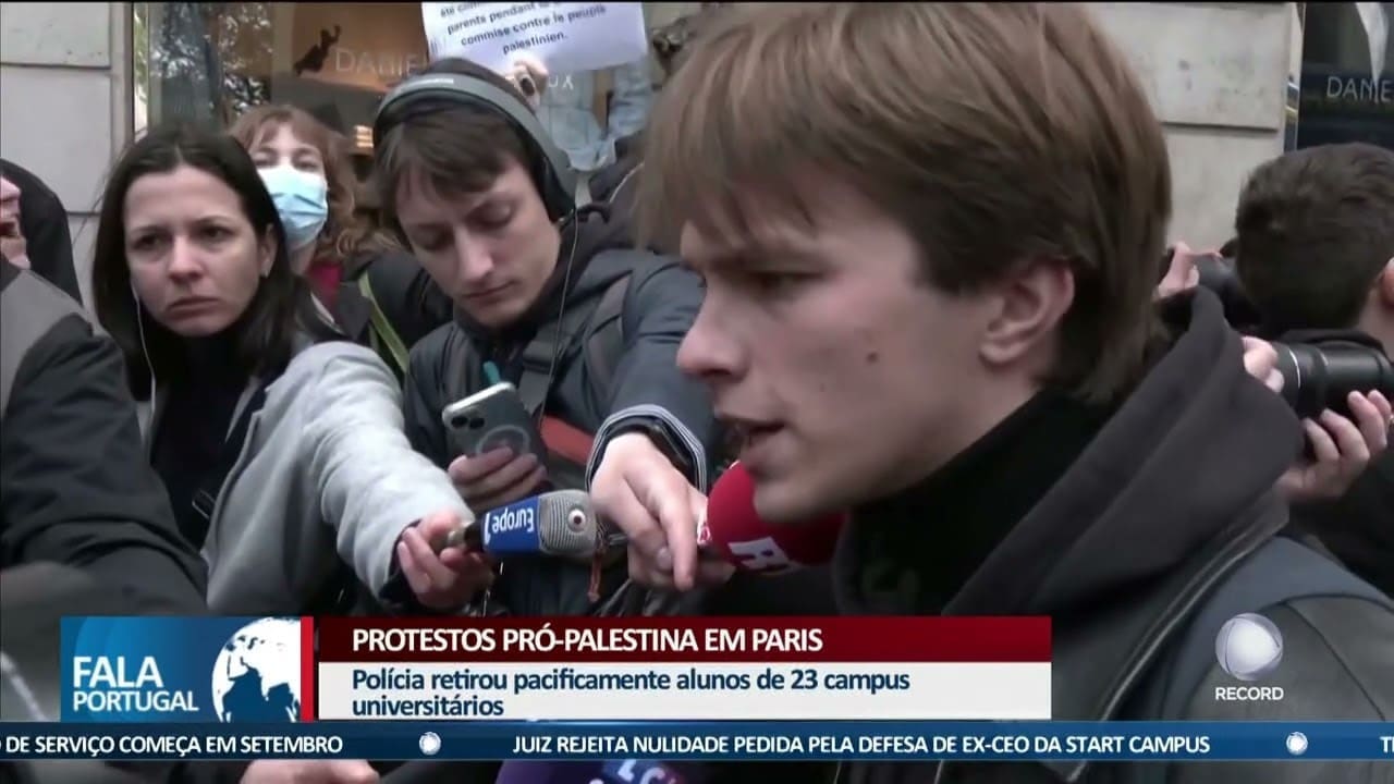 Protestos Pro Palestina Em Paris
